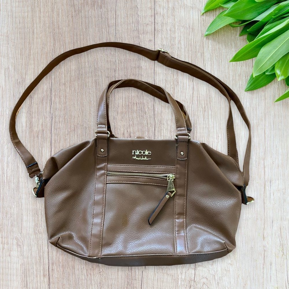 Nicole Miller purse dark brown shoulder bag